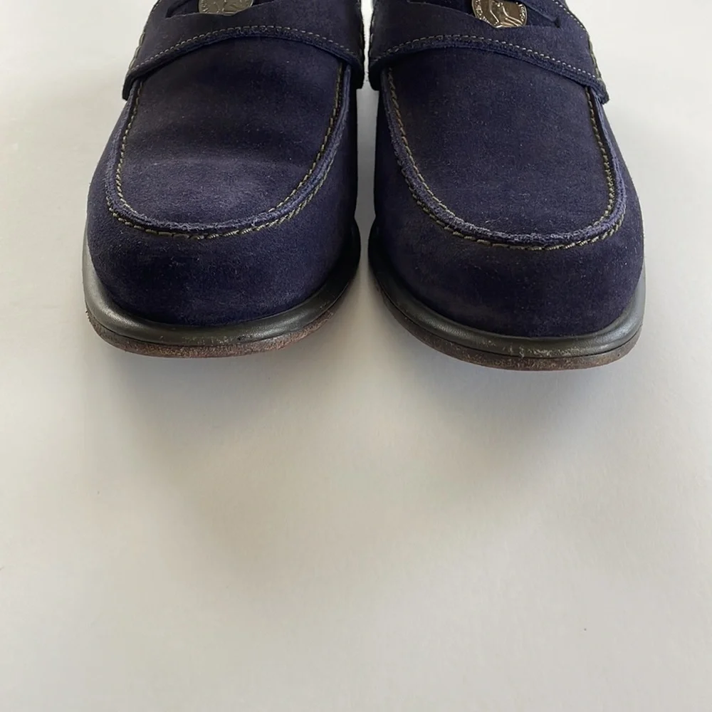 Jimmy Choo Mens Blue Suede Loafers 39 1/2 - Picture 14 of 15